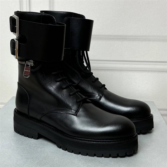 Dondup Calfskin Combat Støvler, Sort